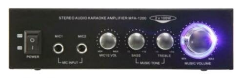 Stereo karaoke versterker Zwart 004-B, ., Nieuw, Ophalen of Verzenden, .