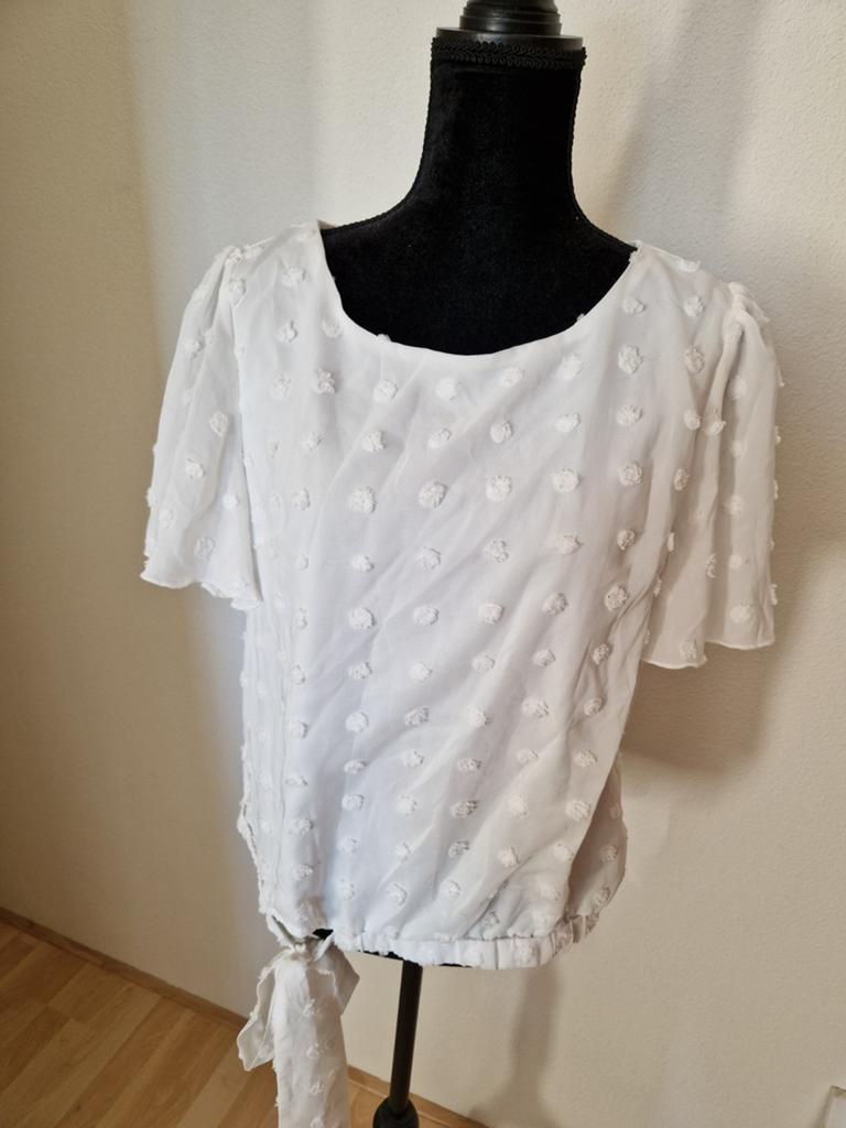 Leuke witte top met korte mouwen, maat 44, Kleding | Dames, Tops, Wit, Maat 42/44 (L), Ophalen of Verzenden, Korte mouw