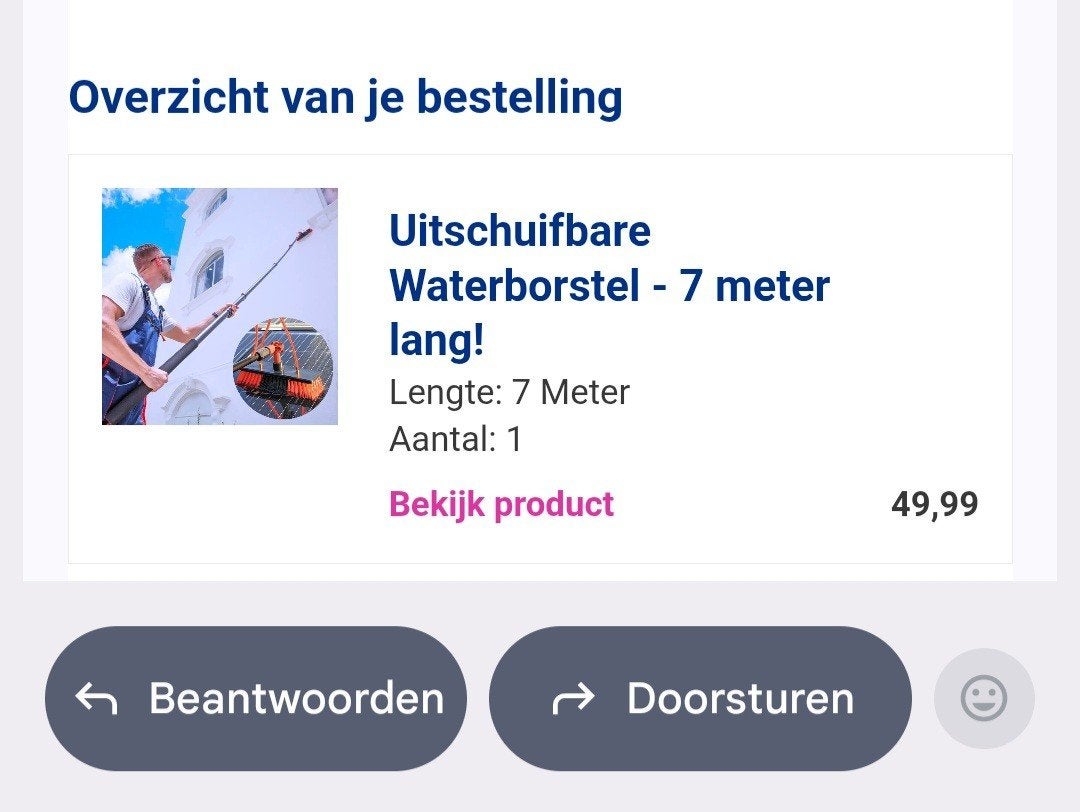 Uitschuifbare Waterborstel - 7 meter lang!, Ophalen, Nieuw