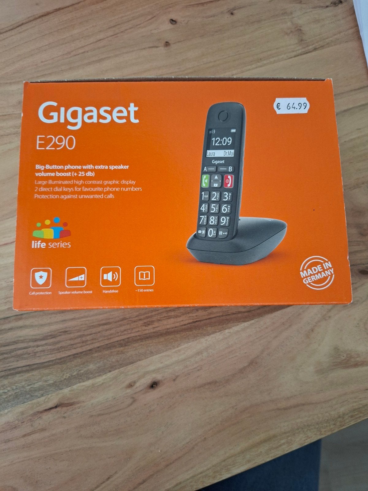 Telefoon senior Gigaset E290 Giga set, Telecommunicatie, Vaste telefoons | Handsets en Draadloos, Ophalen of Verzenden