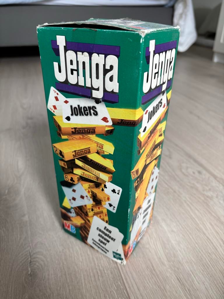 Jenga MB Spellen - Jenga Jokers, Drie of vier spelers, Ophalen of Verzenden, Gebruikt