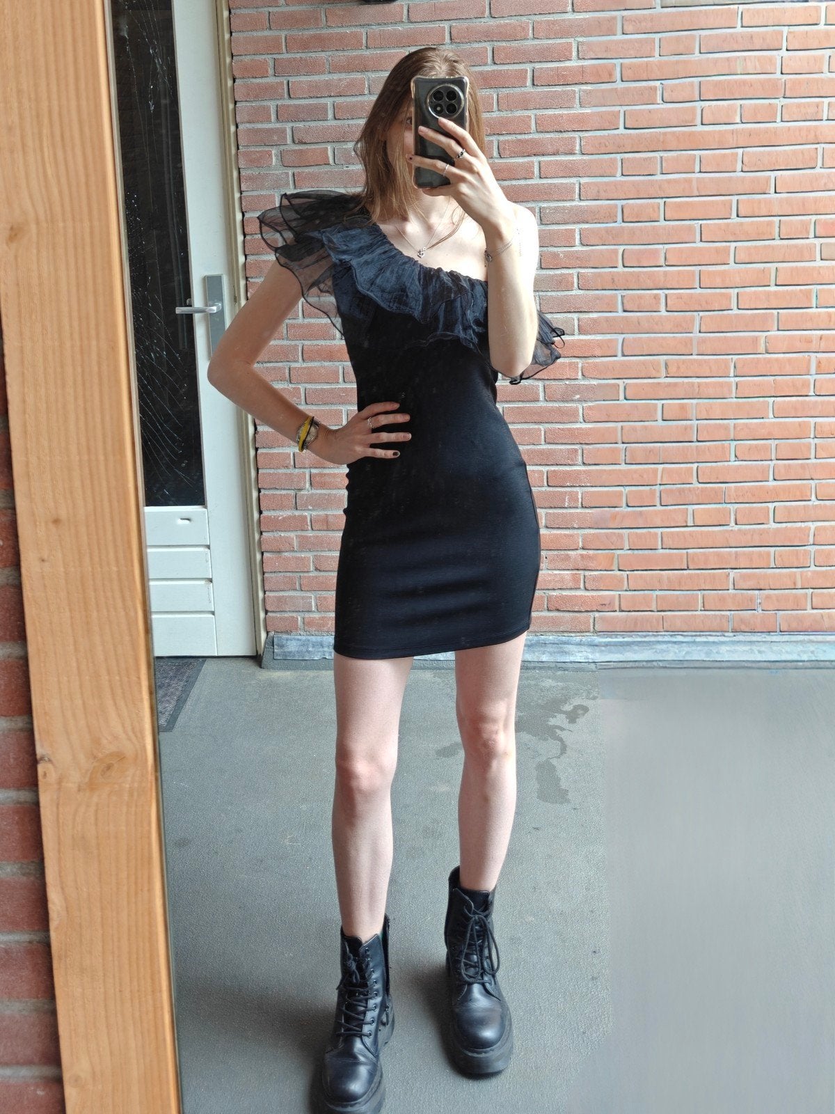 Zara one shoulder cocktail jurk maat S - als nieuw!, Ophalen of Verzenden, Zo goed als nieuw, Maat 36 (S), Boven de knie