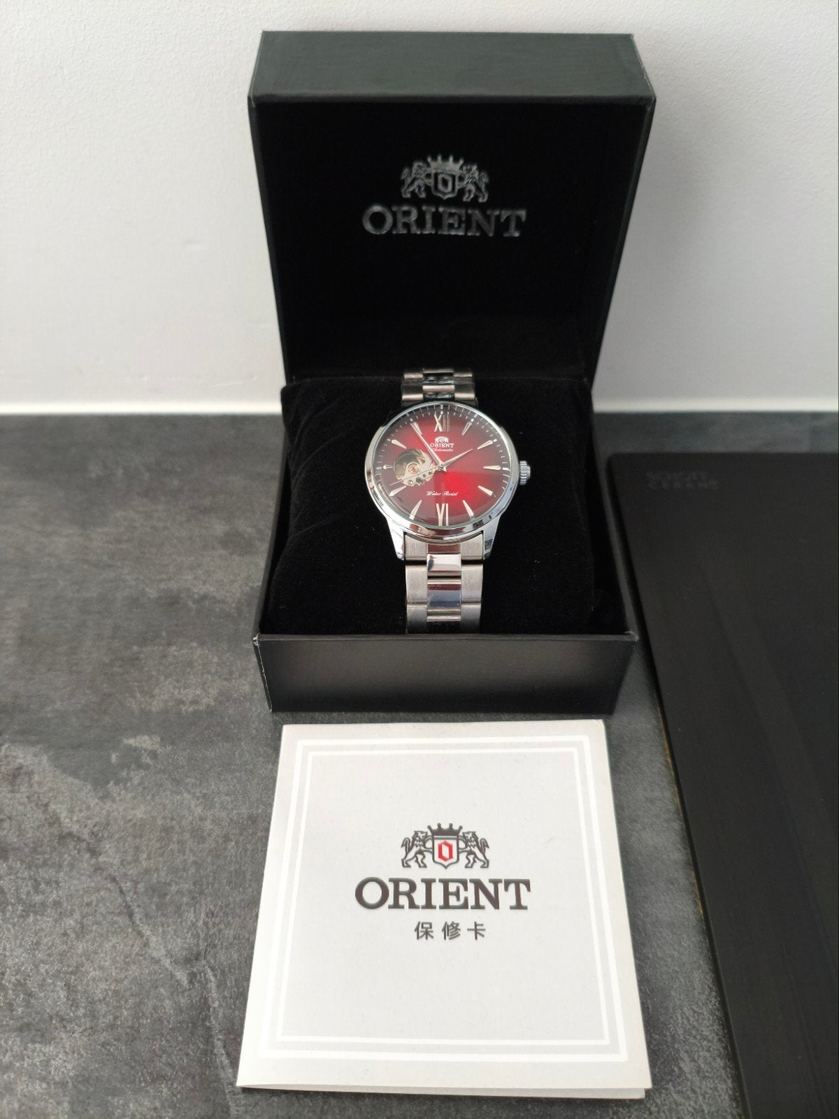 Orient Contemporary Open Heart RA-AR0010R - Dieprood, Overige merken, Staal, Met bandje, Polshorloge