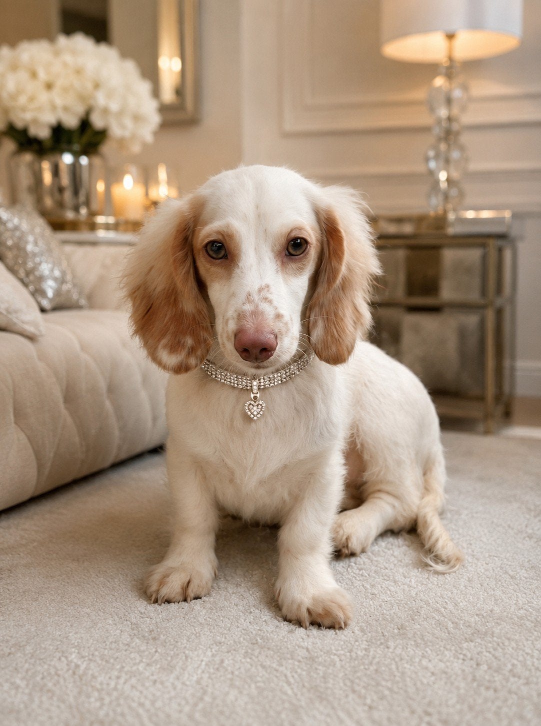 Langharig kaninchen Cream piebald teckel - DNA getest, 15 weken tot 1 jaar, Reu, Dwerg, Langhaar