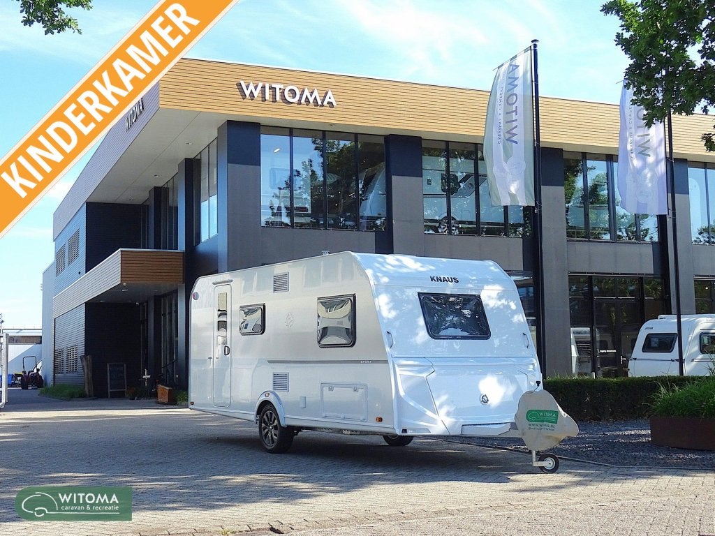 Knaus Sport 500 QDK SALE keuze uit 2 stuks, Schokbreker, Dwarsbed, Bedrijf, Treinzit
