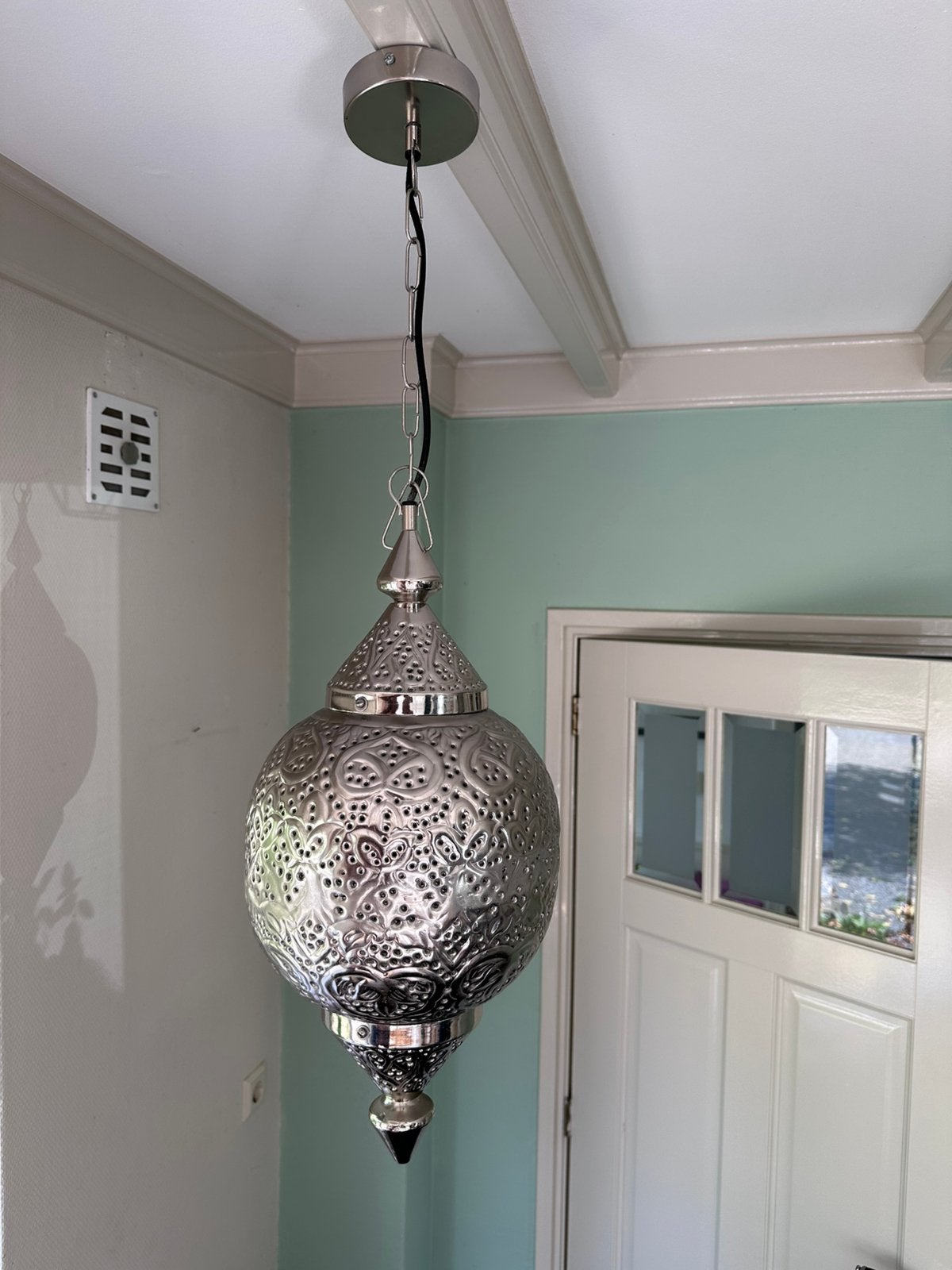 Marokaanse/ oosterse hanglamp, Ophalen of Verzenden, Zo goed als nieuw
