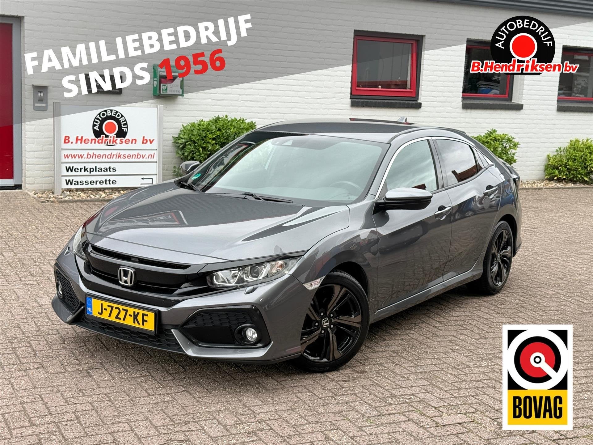 Honda Civic 1.0 i-VTEC 129pk CVT 5D Elegance/ Adaptieve crui, Auto's, Dealer onderhouden, Stof, Gebruikt, 129 pk