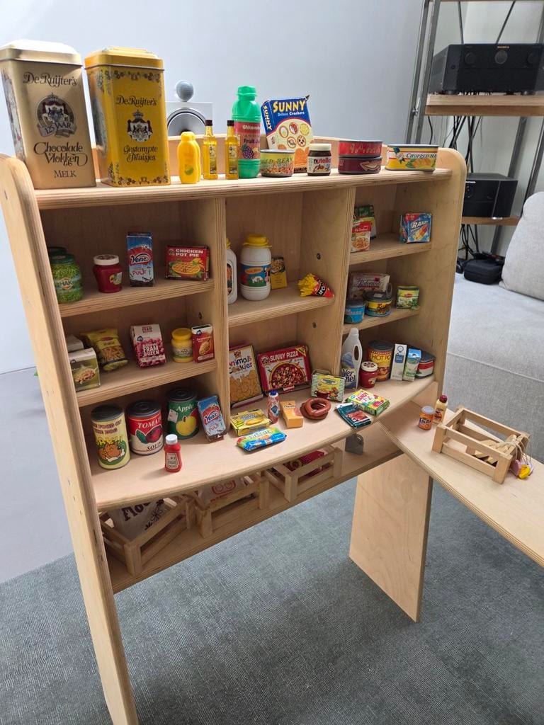 Grote Houten Speelgoedwinkel met Accessoires, Ophalen, Zo goed als nieuw, Jongen of Meisje