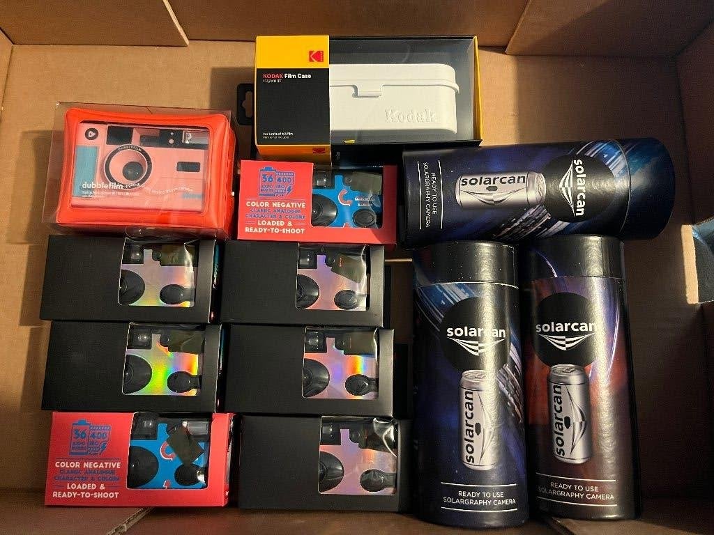 Partij analoge camera's - Expired, Ophalen of Verzenden, Nieuw, Compact, Overige Merken