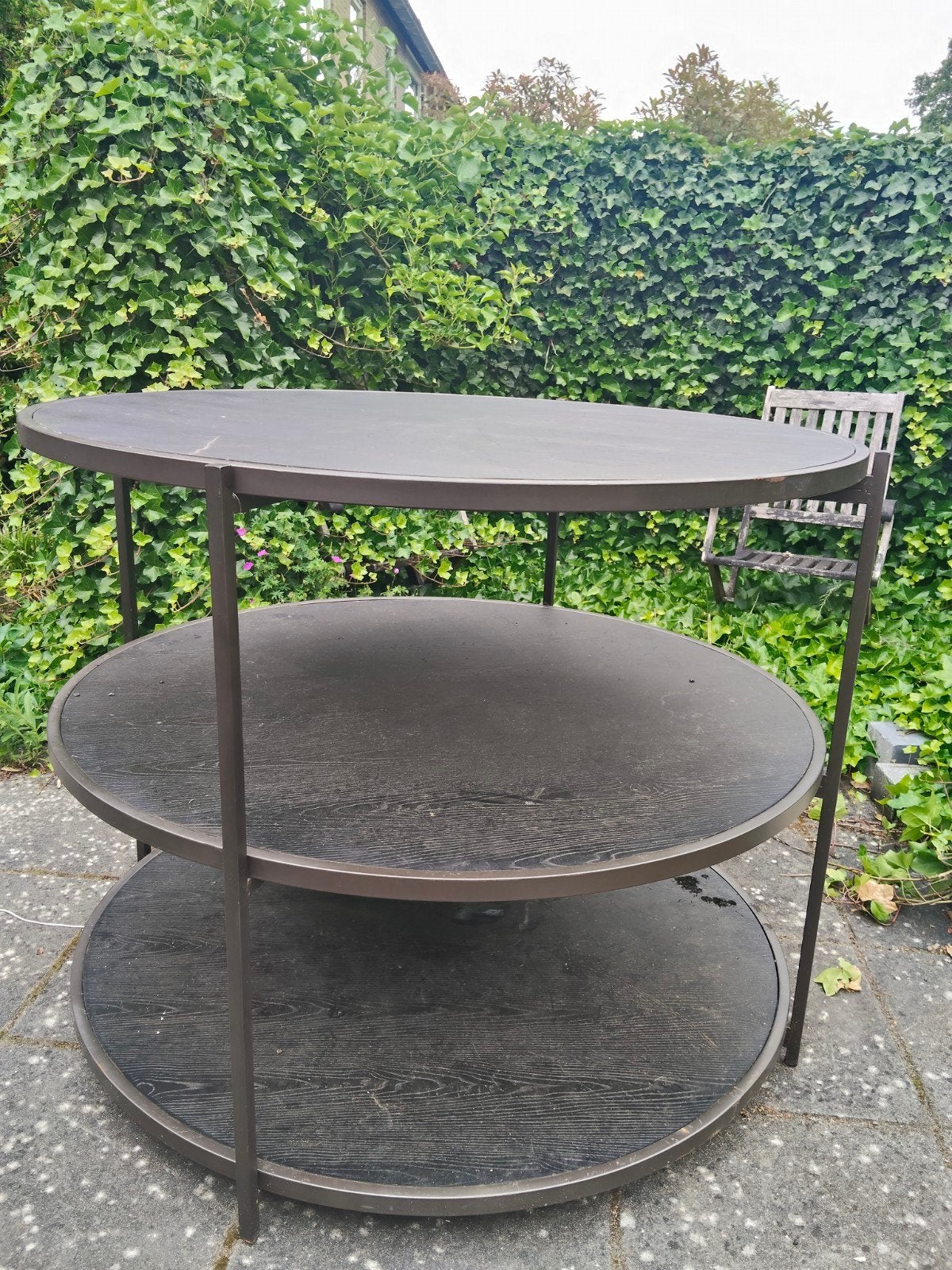 Unieke robuuste hoge ronde bar tafel 120 cm, Ophalen