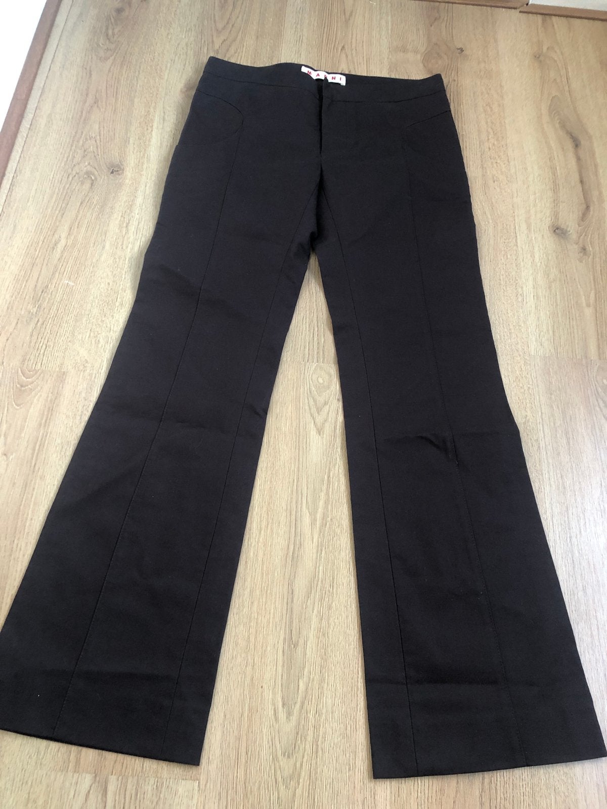 Marni bruine katoenen broek 36 flared wijde pijpen, Bruin, Ophalen of Verzenden, Zo goed als nieuw, X