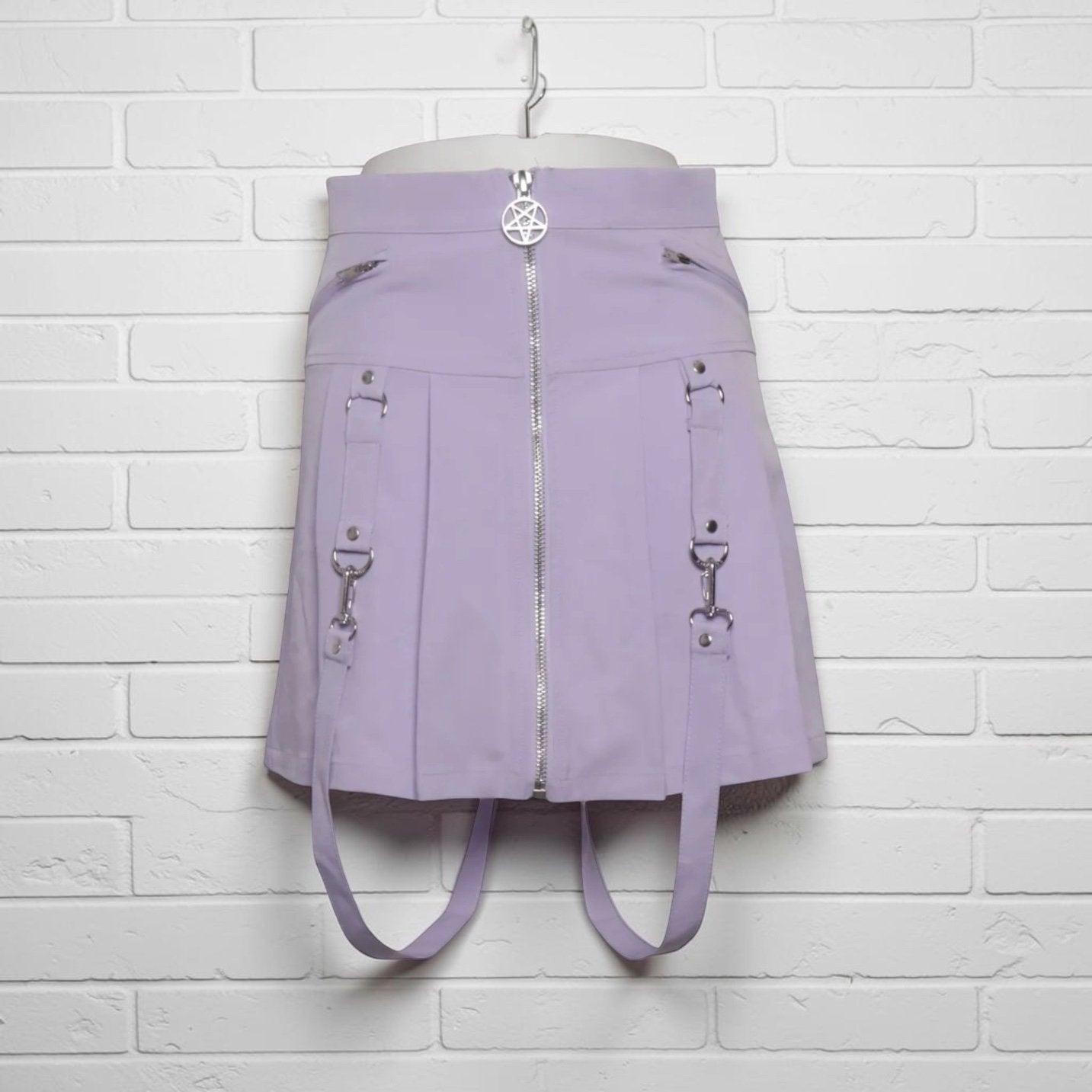 NWT Killstar Rok L Lila Paars Skater Style Blaire B*tch Mini, Kleding | Dames, S, Verzenden, Paars, Maat 42/44 (L)