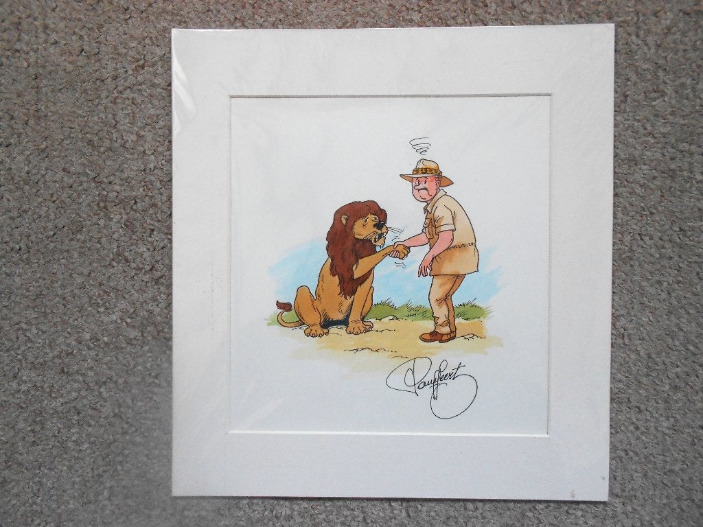 Suske en Wiske - Lambik met leeuw -originele tekening Geerts, Eén stripboek, Ophalen of Verzenden, Nieuw, Willy Vandersteen / Paul Geerts