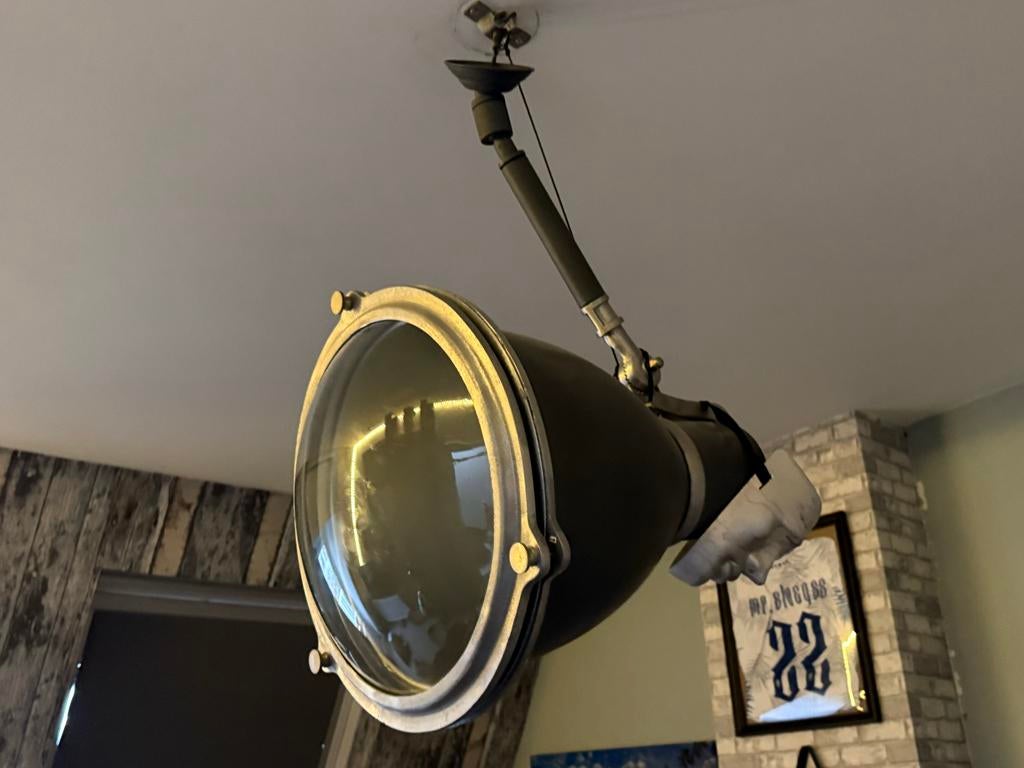 Industriële Plafondlamp - Vintage Stijl, Ophalen of Verzenden, Gebruikt, Metaal