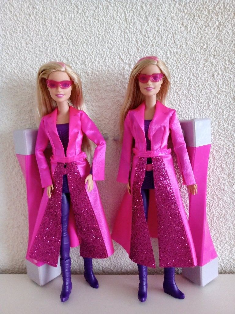 2 BARBIEPOPPEN van de film BARBIE en het GEHEIME TEAM, Ophalen of Verzenden, Gebruikt, Pop