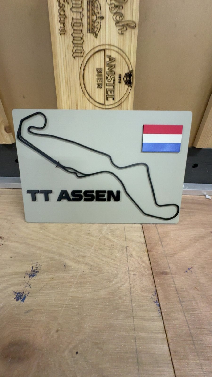 Houten TT-Assen Bord, Verzamelen, Ophalen of Verzenden, Nieuw, Motoren