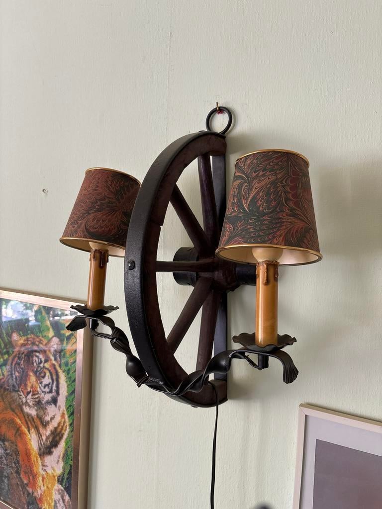 Vintage wandlamp in hoefijzerstijl, Ophalen