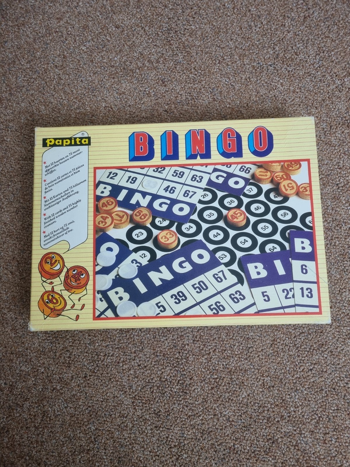 Bingo spel set (retro), Vijf spelers of meer, Ophalen of Verzenden, Gebruikt, Papita