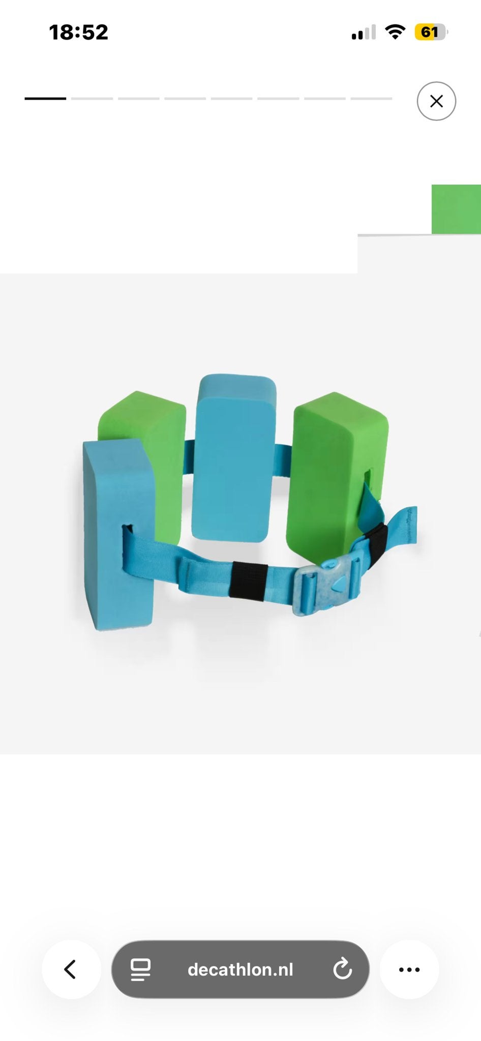 Decathlon Zwemgordel 15-60 kg met schuimstukken, Ophalen, Gebruikt