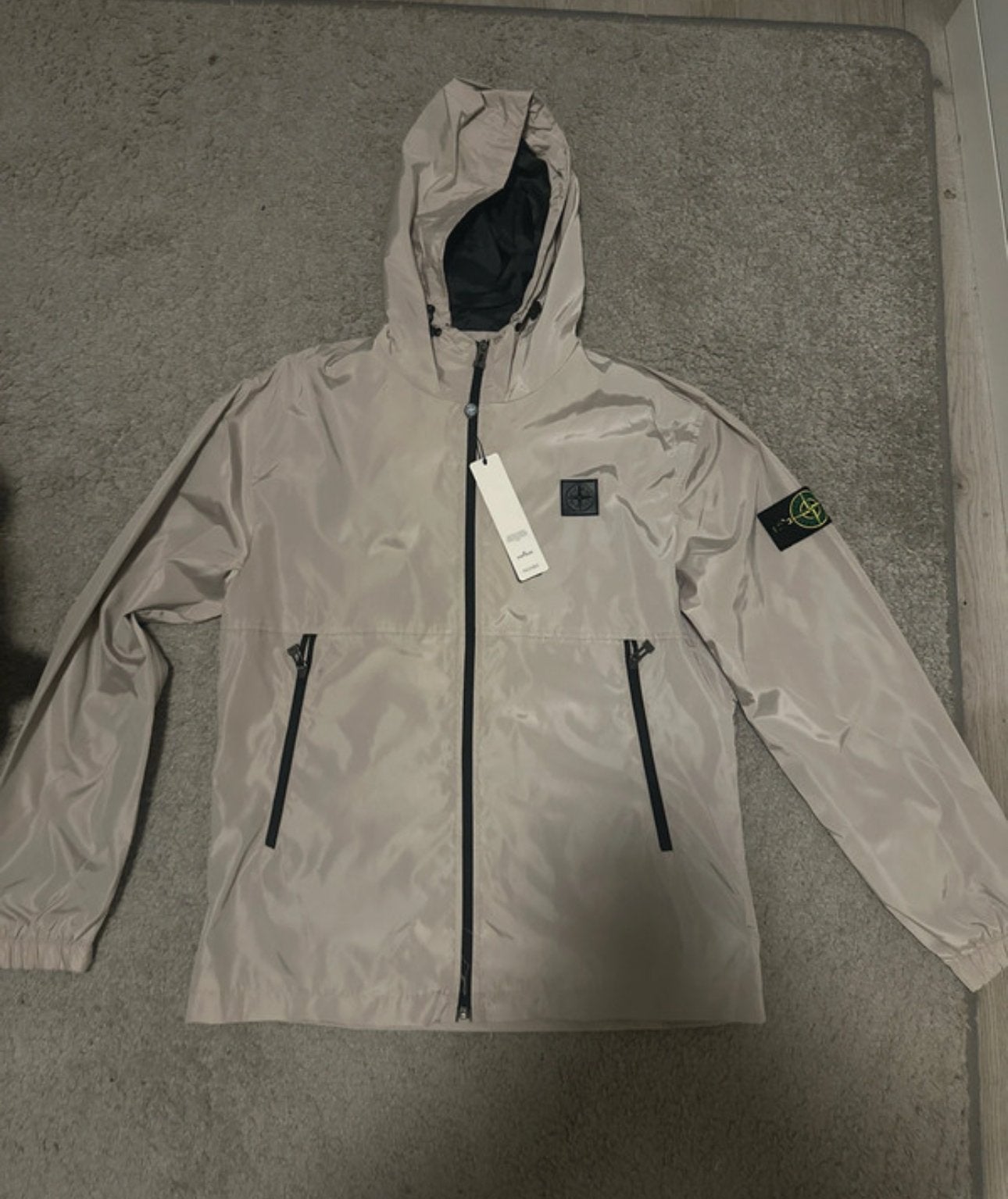 Stone  Crinkle Reps NY Down Jacket - Nieuw, Ophalen of Verzenden, Nieuw, Maat 48/50 (M), Beige