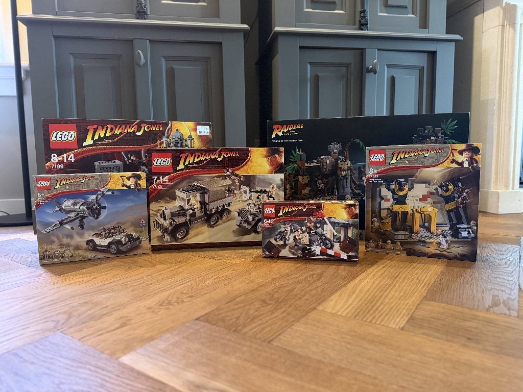 Indiana Jones collectie 6 sets geseald 7199 /7622 /77015 e.a