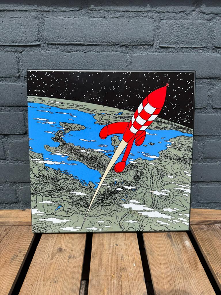 Kuifje Raket Kunstwerk - Ruimtevaart Decoratie, Ophalen of Verzenden