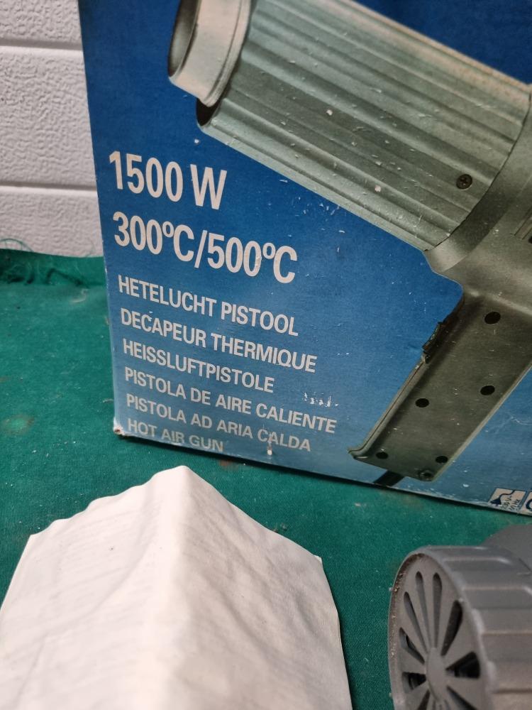 heteluchtpistool 300/500gr 1500w, Ophalen of Verzenden, 'T Olde Gre-j, Info@toldegrej.nl, Endepoelstraat 20f Didam