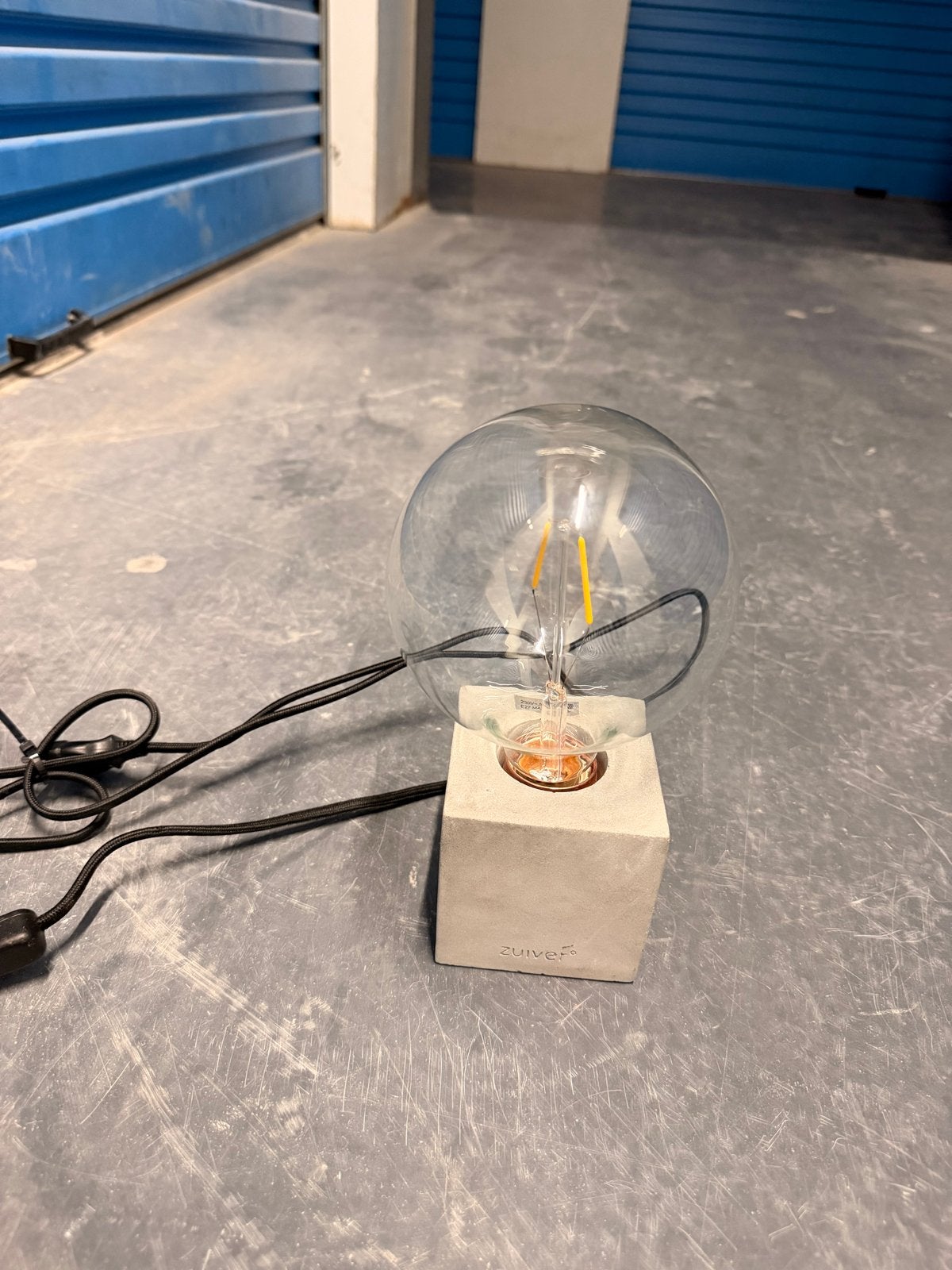 Zuiver Betonlook Tafellamp met Edison LED Lamp, Ophalen, Overige merken, Grijs, Industrieel
