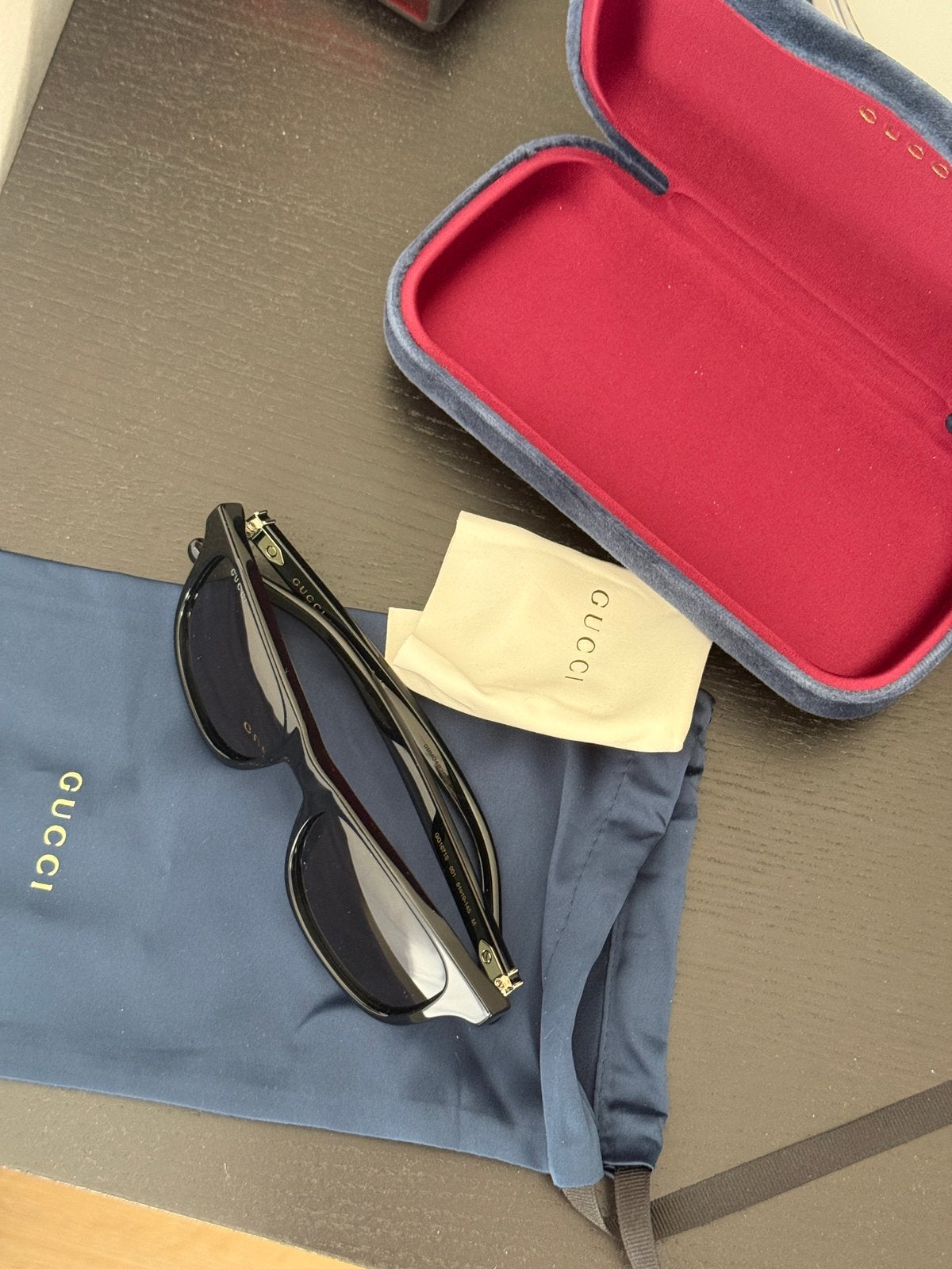 Gucci Heren Zonnenbril + Aankoopbewijs, Zwart, Nieuw, Ophalen, Overige merken