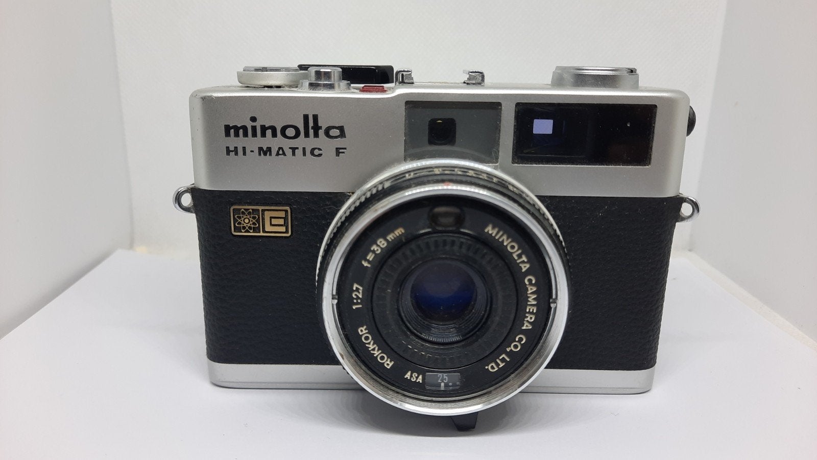 Vintage Minolta Hi-Matic F Rangefinder Camera, Ophalen of Verzenden, Gebruikt, Compact, Minolta