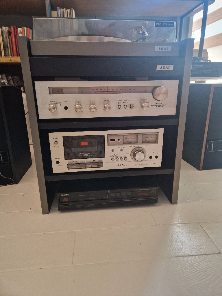 Akai stereo set met Bose luidsprekers, Gebruikt, Tuner of Radio, Akai, Losse componenten