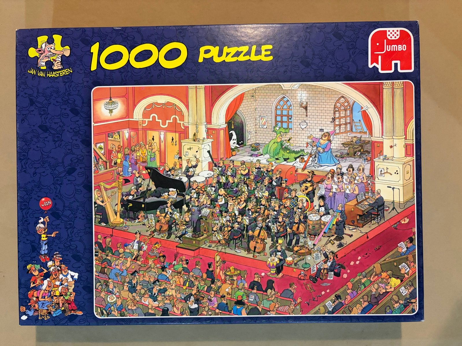 Jan van Haasteren - de opera - 1000 stukjes, Ophalen of Verzenden, 500 t/m 1500 stukjes, Zo goed als nieuw, Legpuzzel