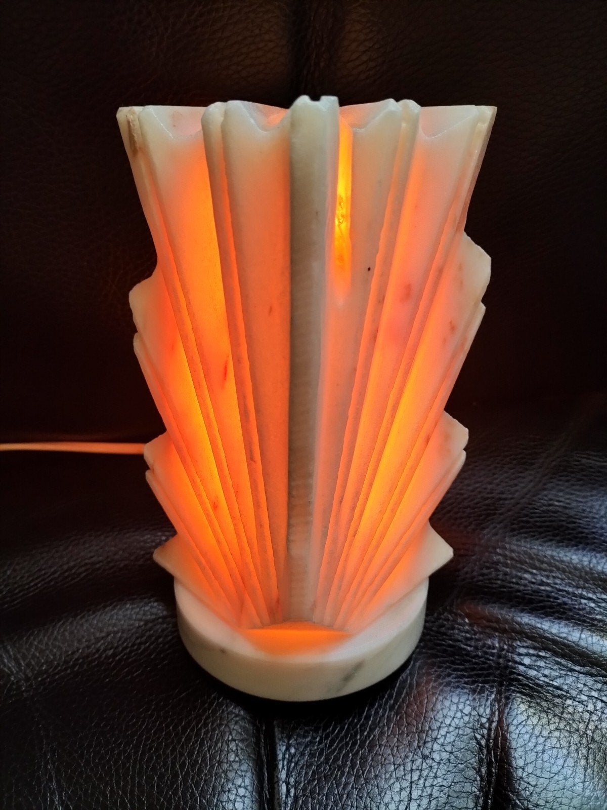 Vintage art-deco marmeren tafellampje, Ophalen of Verzenden, Vintage