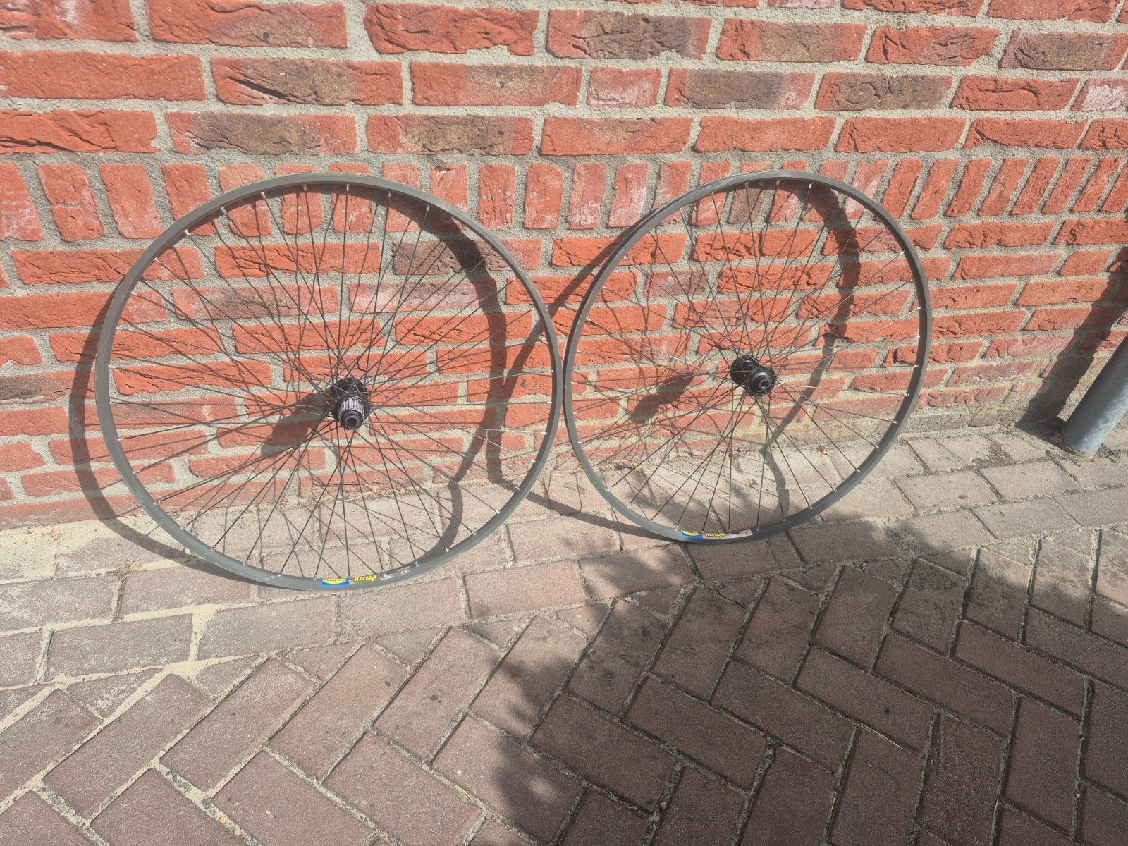 Set retro aluminium tubevelgen Mavic reflex 36 spaaks, Fietsen en Brommers, Fietsonderdelen, Remmen, Ophalen of Verzenden, Zo goed als nieuw