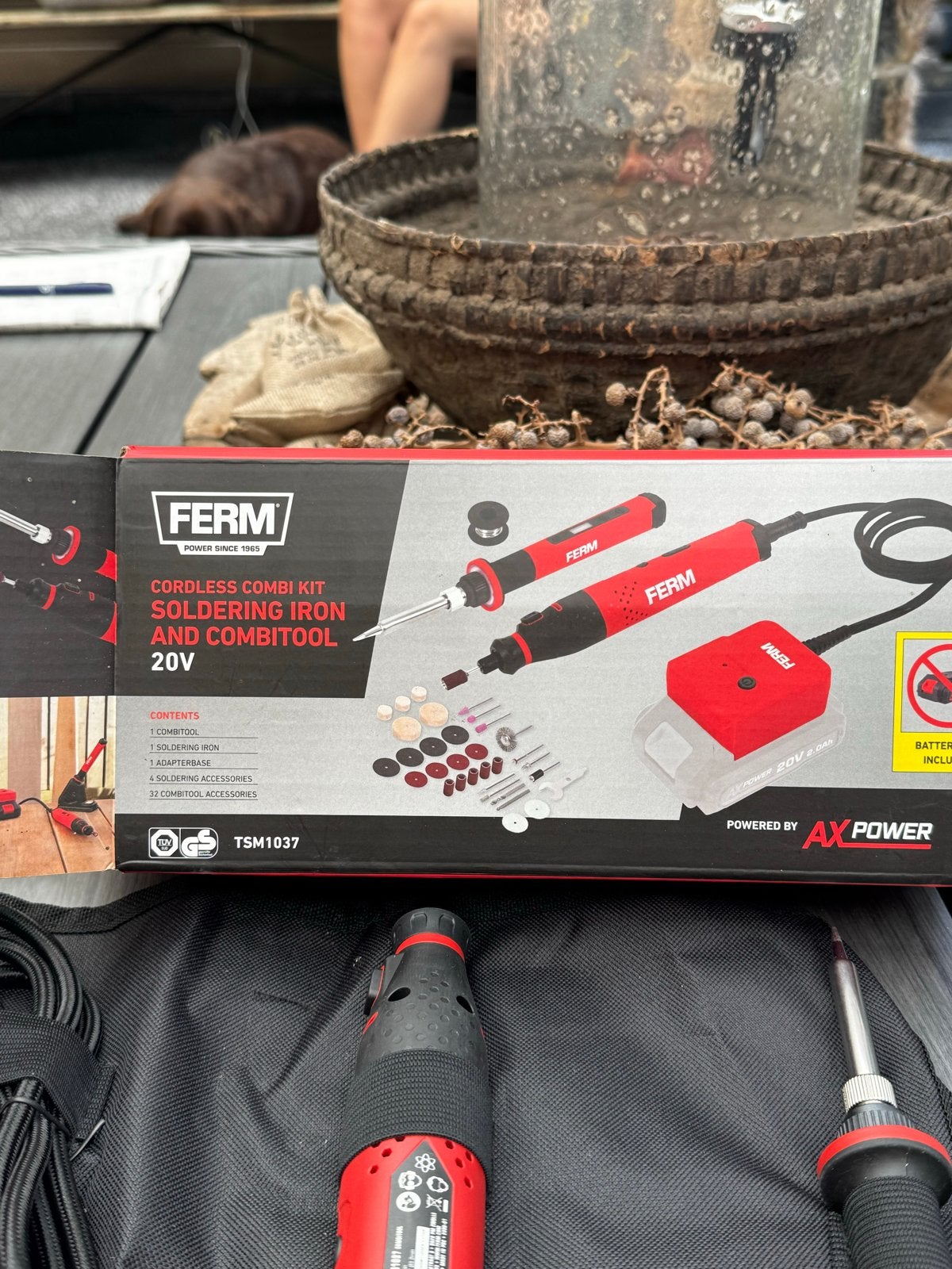 Ferm Cordless Combi Kit Soldeerbout en Combitool 20V, Ophalen of Verzenden, Nieuw, Multitool, Ferm