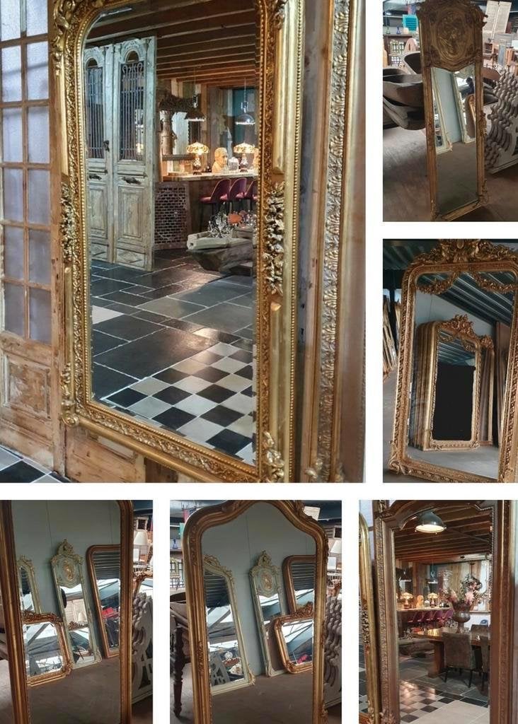 Antieke BROCANTE SPIEGELS zeer unieke collectie!!, Ophalen of Verzenden