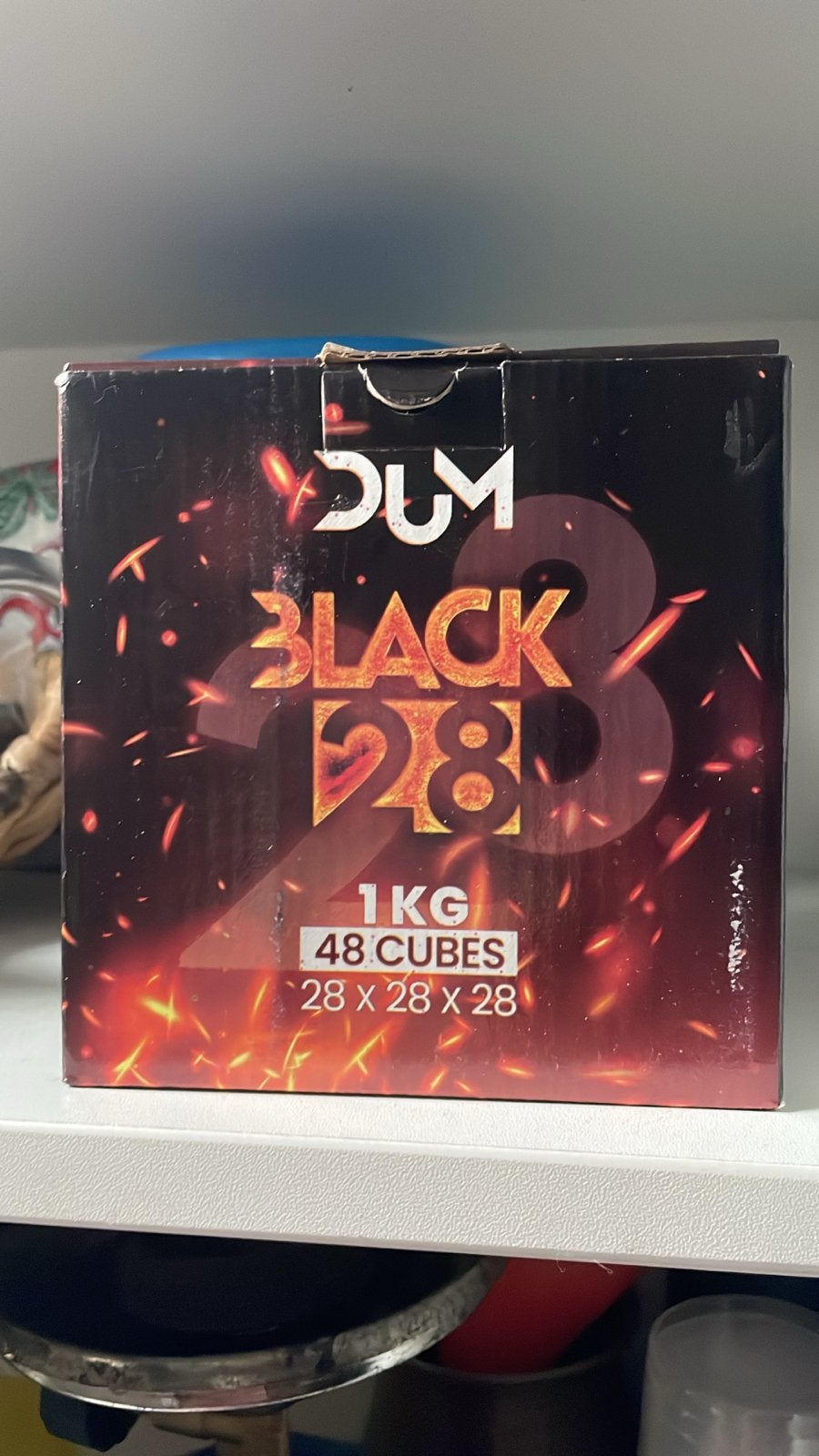 DUM Black 28 Shisha Kooltjes 1KG - 48 Cubes, Ophalen, Nieuw