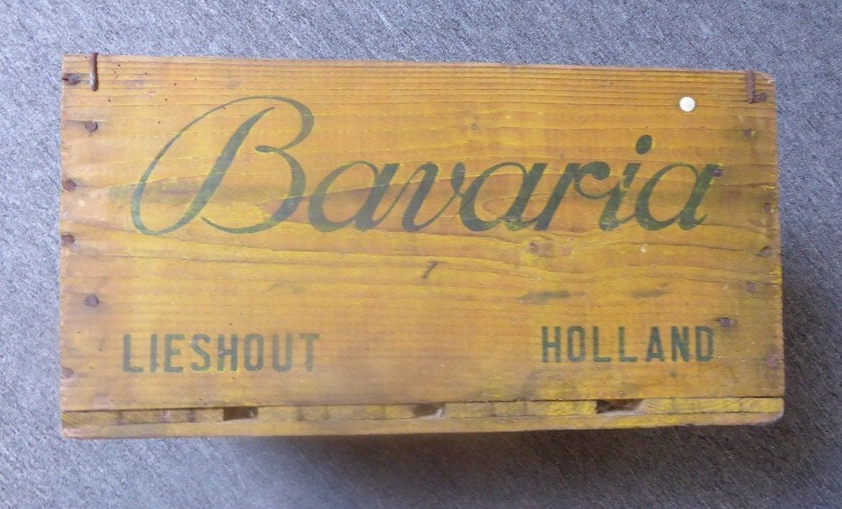 Bavaria houten bierkistje uit het gulden tijdperk., Verzamelen, Ophalen, Gebruikt, Overige typen, Bavaria