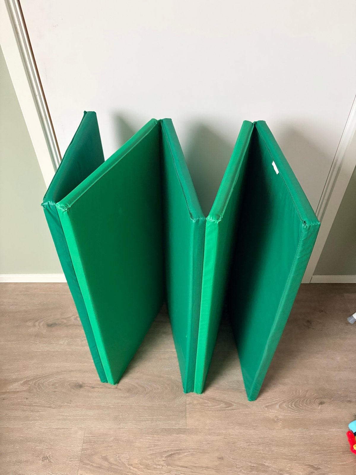 Groene opvouwbare speelmat / gymmat ikea plufsig, Ophalen, Gebruikt