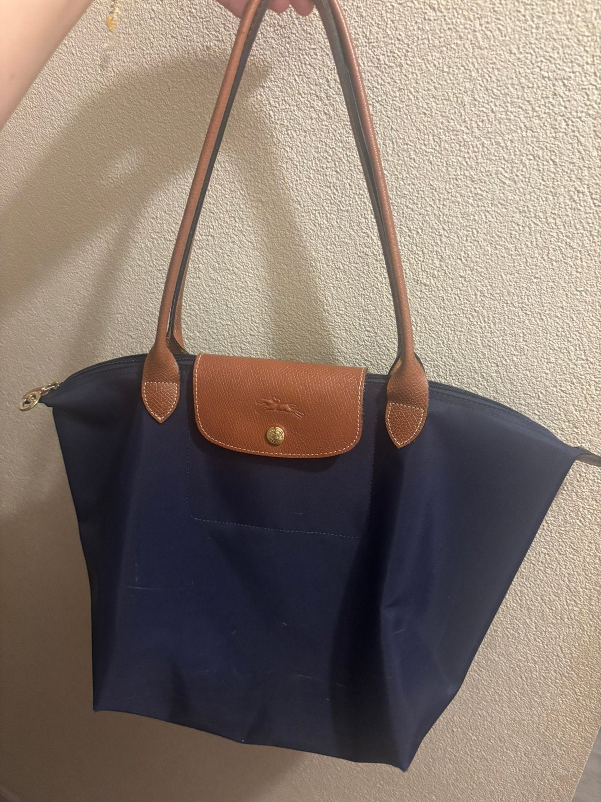Originele longchamp tas, Verzenden, Gebruikt, Blauw, Handtas