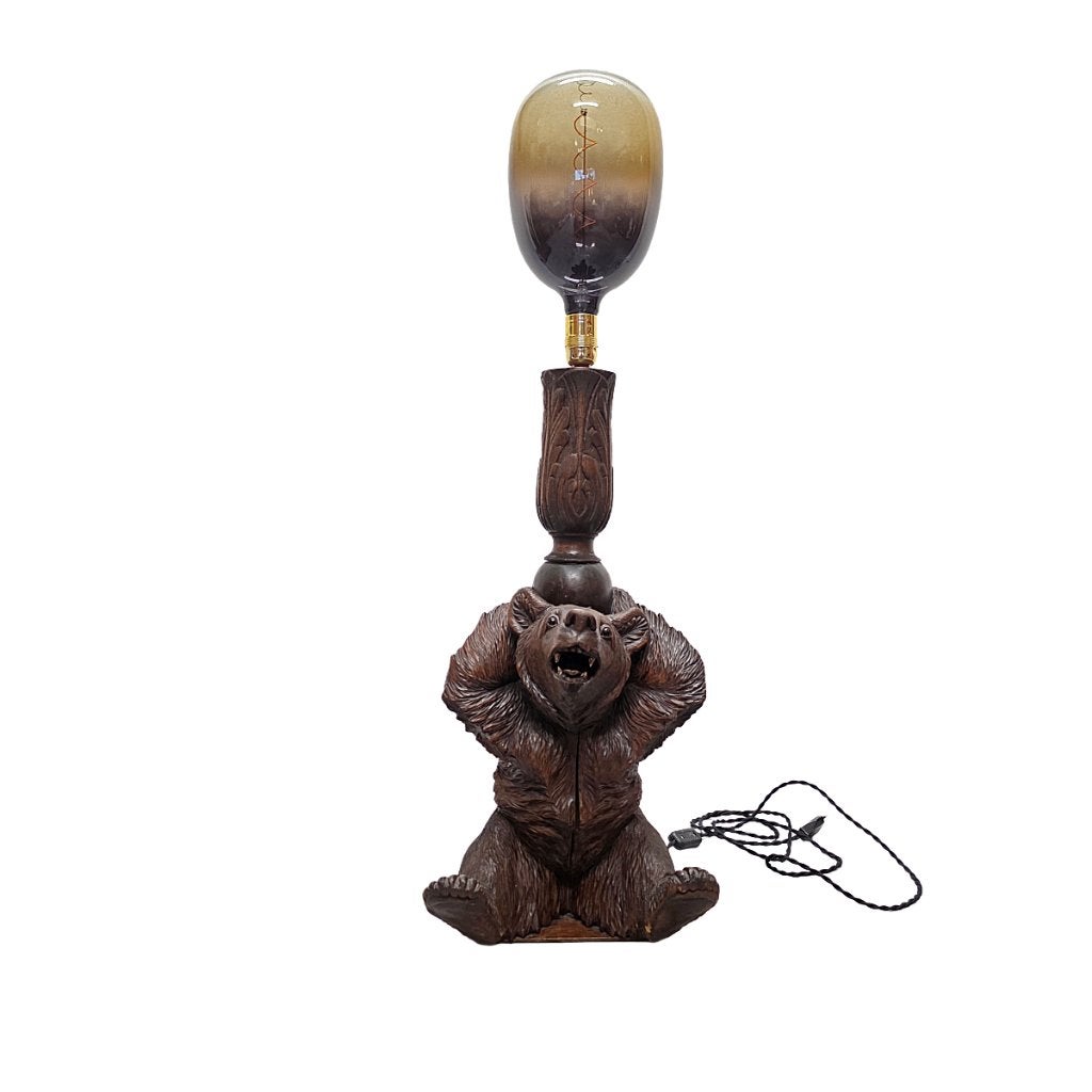 Antiek Zwarte Woud beer lamp, Ophalen