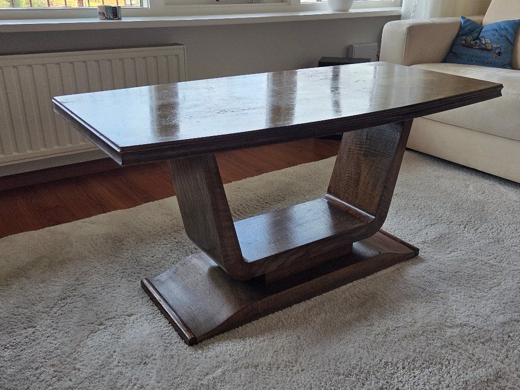 Frans Art Deco Salon Tafel, Huis en Inrichting, Ophalen, 50 – 75, Gebruikt, 50 tot 100 cm