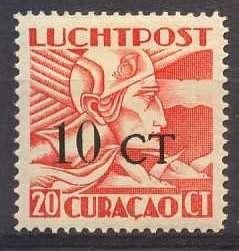 Curacao Luchtpost 17 ongebruikt Vliegtuig 1934, Postzegels en Munten, Ophalen of Verzenden, Postfris