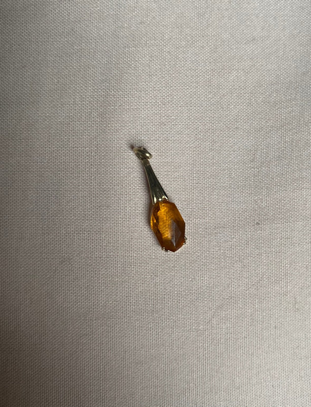 Vintage hanger citrien 9k goud, Verzenden, Zo goed als nieuw, Goud
