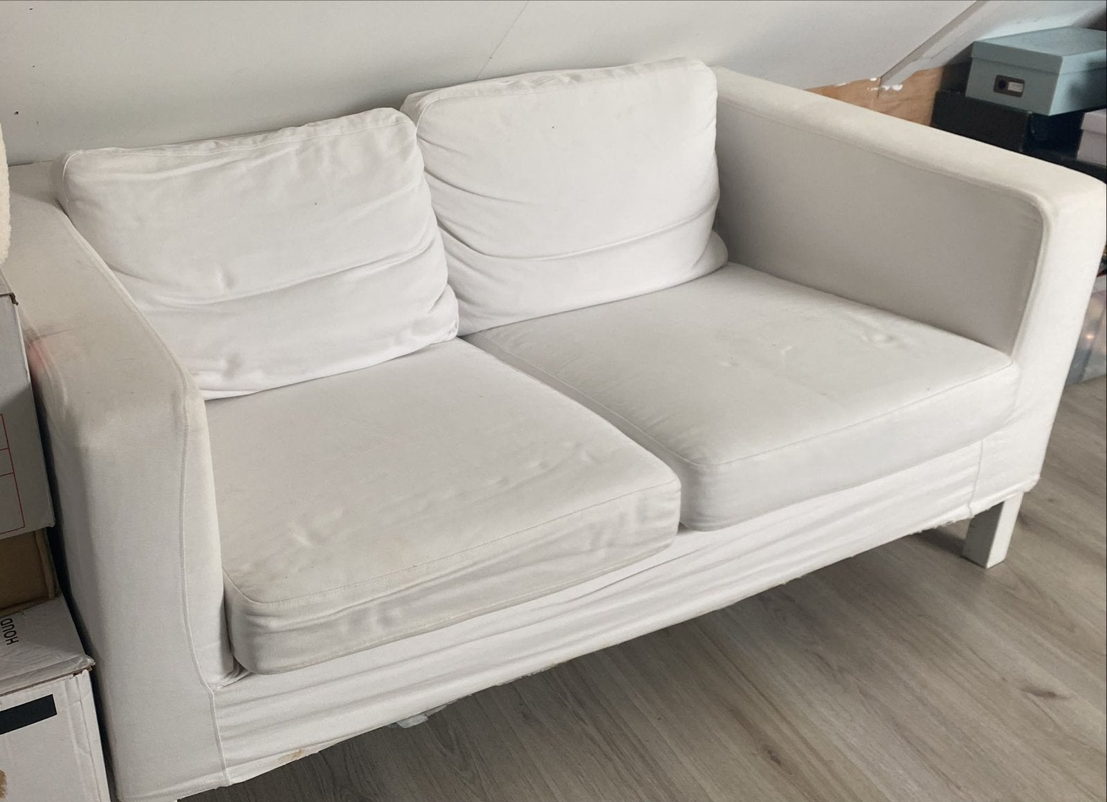 Ikea bank wit, Ophalen, Tweepersoons, 75 tot 100 cm, Zo goed als nieuw