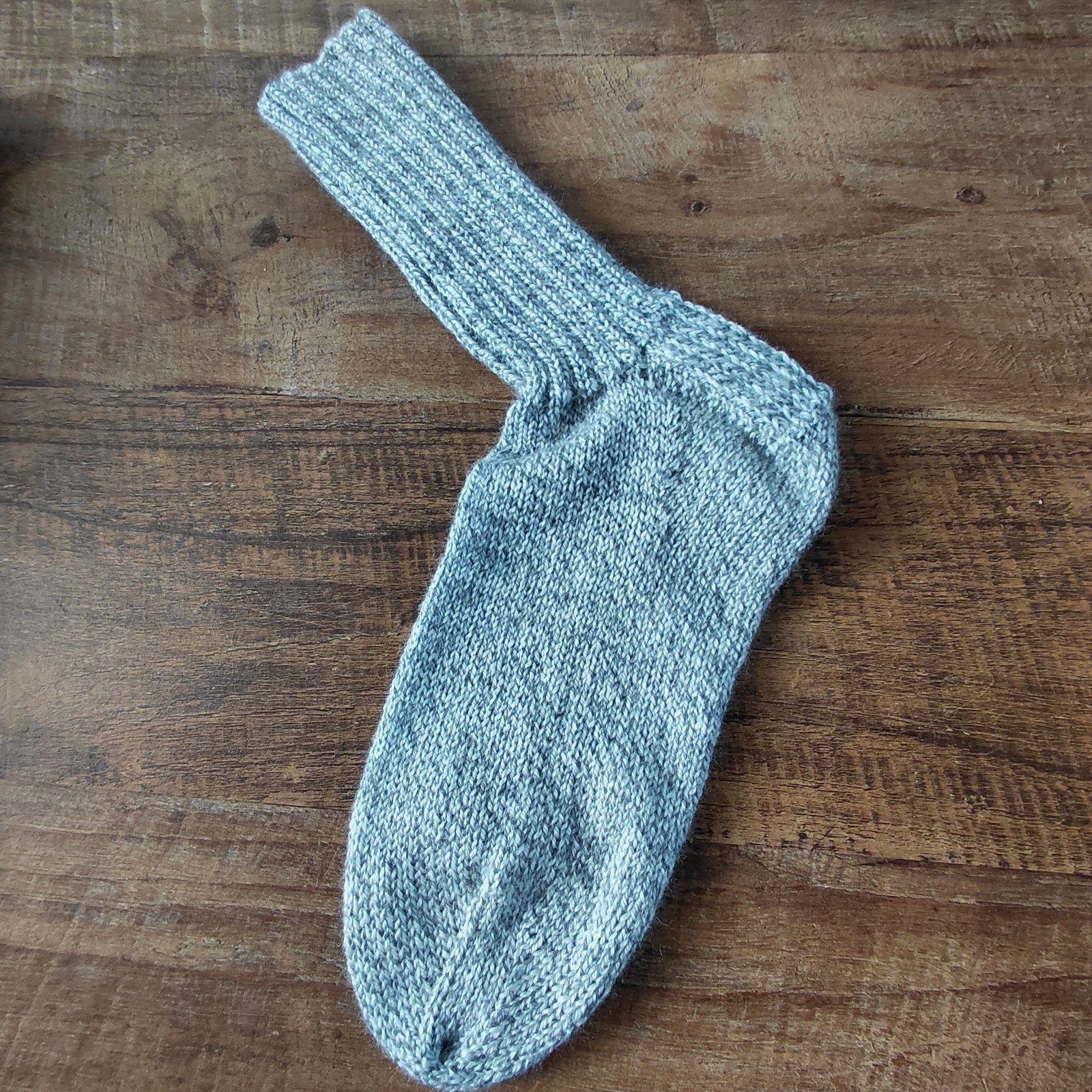Warme gebreide sokken - grijs, Overige kleuren, Ophalen of Verzenden, IJsselmuiden Bergen, Nieuw