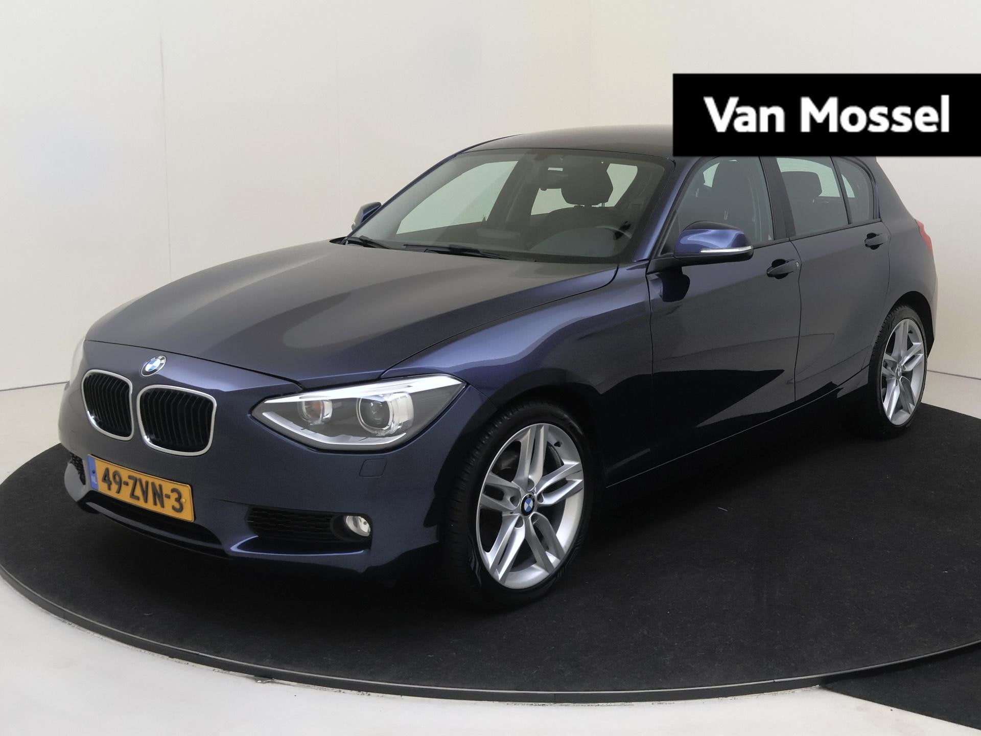 BMW 1-serie 118i Upgrade Edition | airco | bi-xenon koplampe, Auto's, Euro 5, Achterwielaandrijving, Gebruikt, Zwart