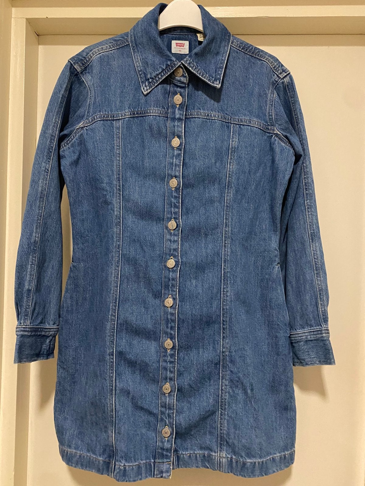 LEVI’S SPIJKER /DENIM JURKJE /TUNIEK XS., Kleding | Dames, Ophalen of Verzenden, Gedragen, Maat 34 (XS) of kleiner, Blauw