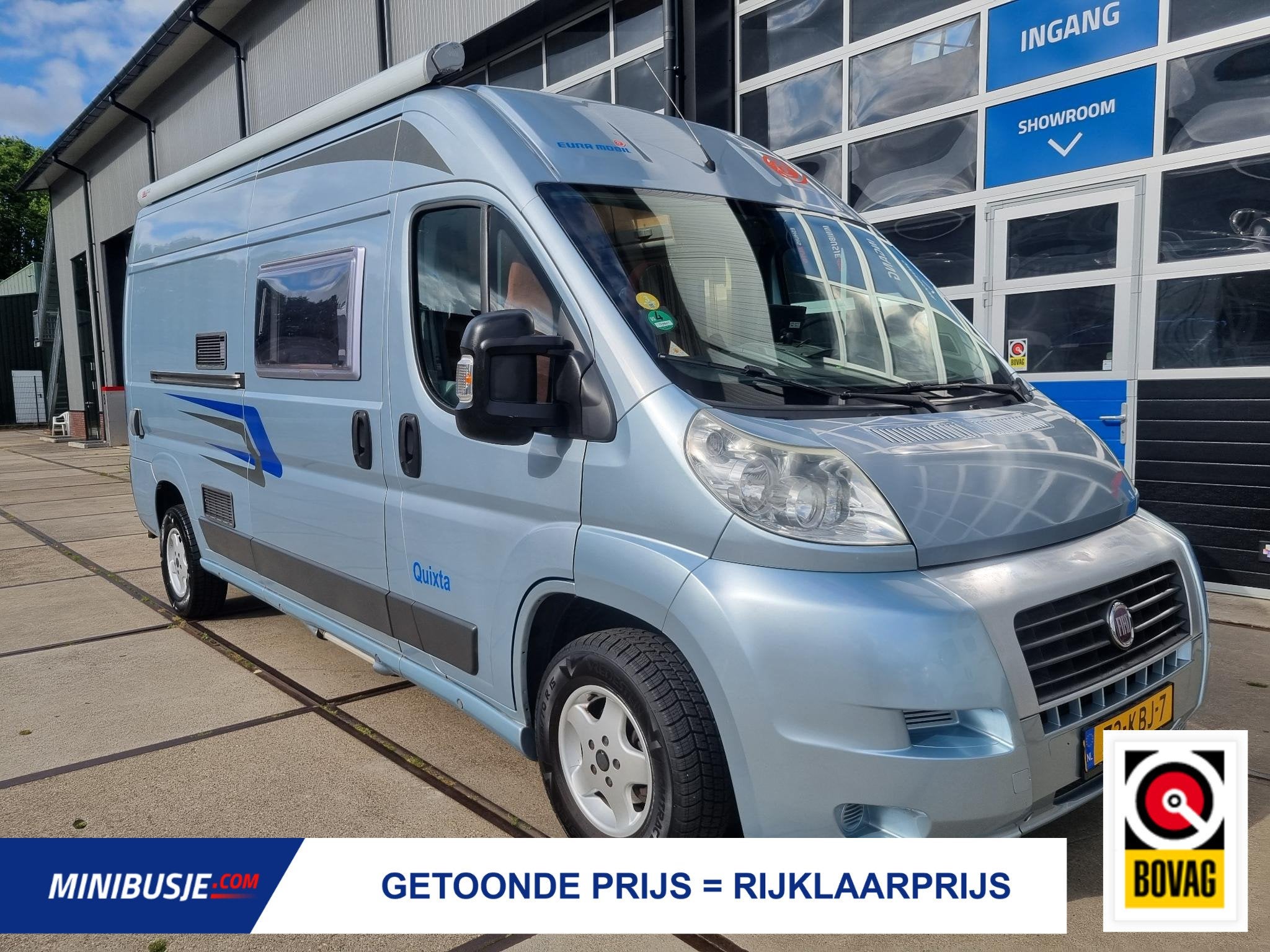 Eura mobil Quixta 580 fb 2.3 Multijet 120 pk. RIJKLAAR, Buscamper of Camperbus, Ringverwarming, Dakluik, 6 tot 7 meter