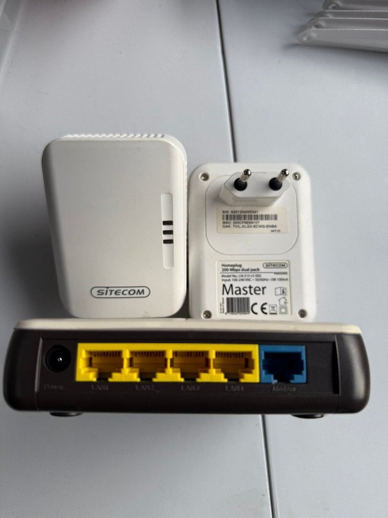 Sitecom Homeplug Powerline Adapters en Router Set, Computers en Software, WiFi-versterkers, Ophalen of Verzenden, Gebruikt, Sitecom